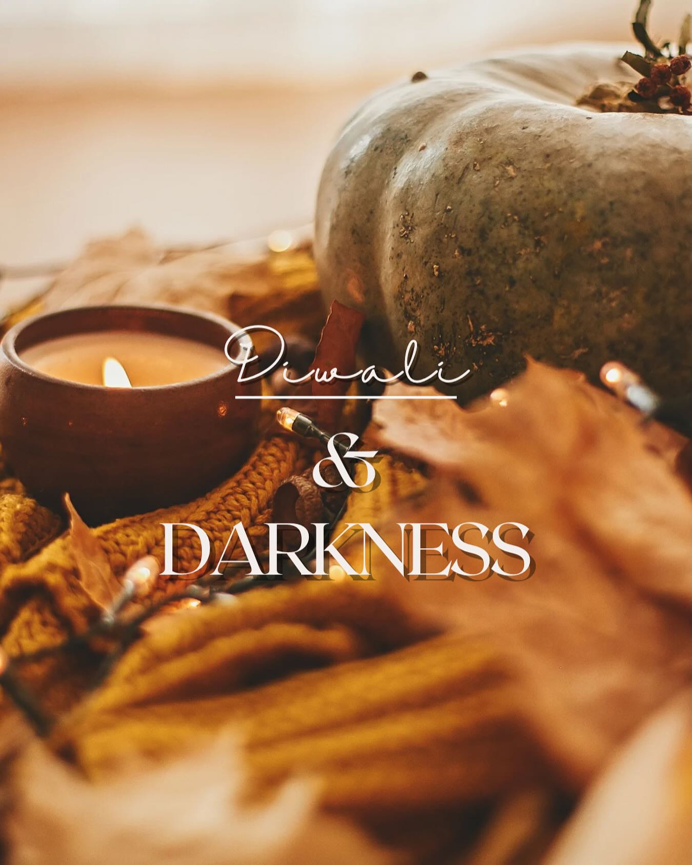 Diwali is the festival of light.
A time to honour illumination, renewal, and the return of brightness.

I’m not afraid to feel more like the night than the flame.
Quiet. Tired. Inward.
Sitting with the parts of me that don’t yet shine.

The darkness is where truth grows quietly.
Where we face what we’ve been avoiding.
Where our old selves dissolve, so something new can begin.

Every Diwali begins in darkness.
That’s what makes the first spark so sacred.

So I’m not forcing joy or pretending to be radiant.
I’m just trusting that even here, in this stillness, something is preparing to glow again.

This, too, is light —
the kind that grows slowly from within ✨💫🪔

#messengers2025 14/28 #diwali #darknessandlight